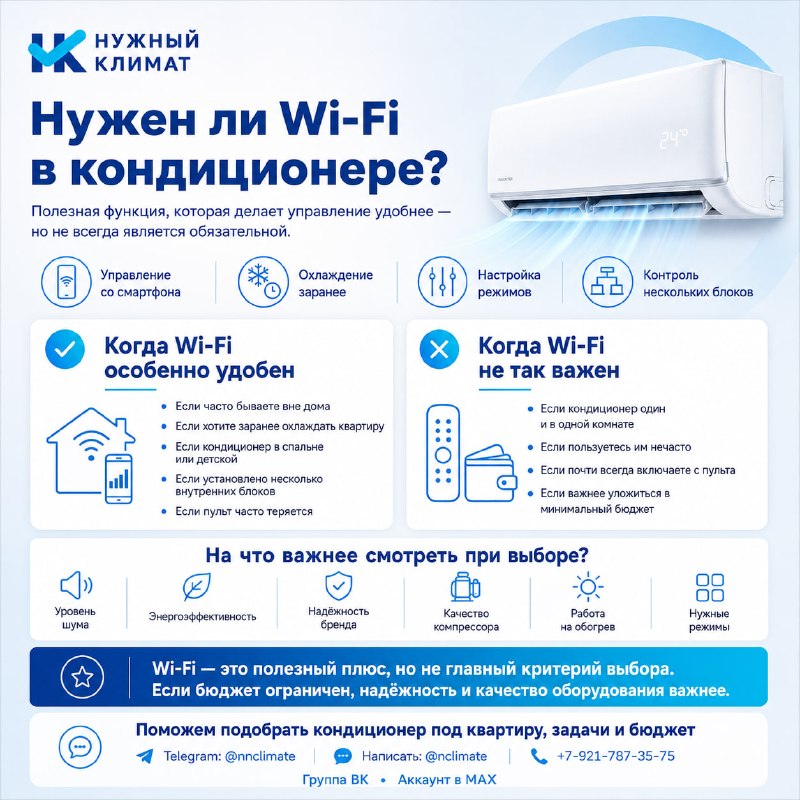 Нужен ли Wi-Fi в кондиционере