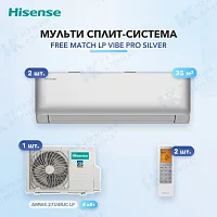 Мульти-сплит система Hisense AMS-12UW4RWUHD00(S) (x2) / AMW4-27U4RJC LP