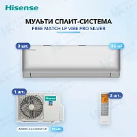 Мульти-сплит система Hisense AMS-12UW4RWUHD00(S) (x3) / AMW5-36U4RQC LP