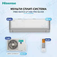 Мульти-сплит система Hisense AMS-12UW4RWUHD00(S) (x4) / AMW5-42U4RTA LP