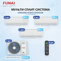 Мульти-сплит система FUNAI RAM-I-SG25HP.W03/S (x1) + RAM-I-SG30HP.W03/S (x2) + RAM-I-SG35HP.W03/S (x1) / RAM-I-4OK105HP.02/U