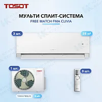 Мульти-сплит система Tosot T12H-SCWA/I (x3) / T28H-FMA/O