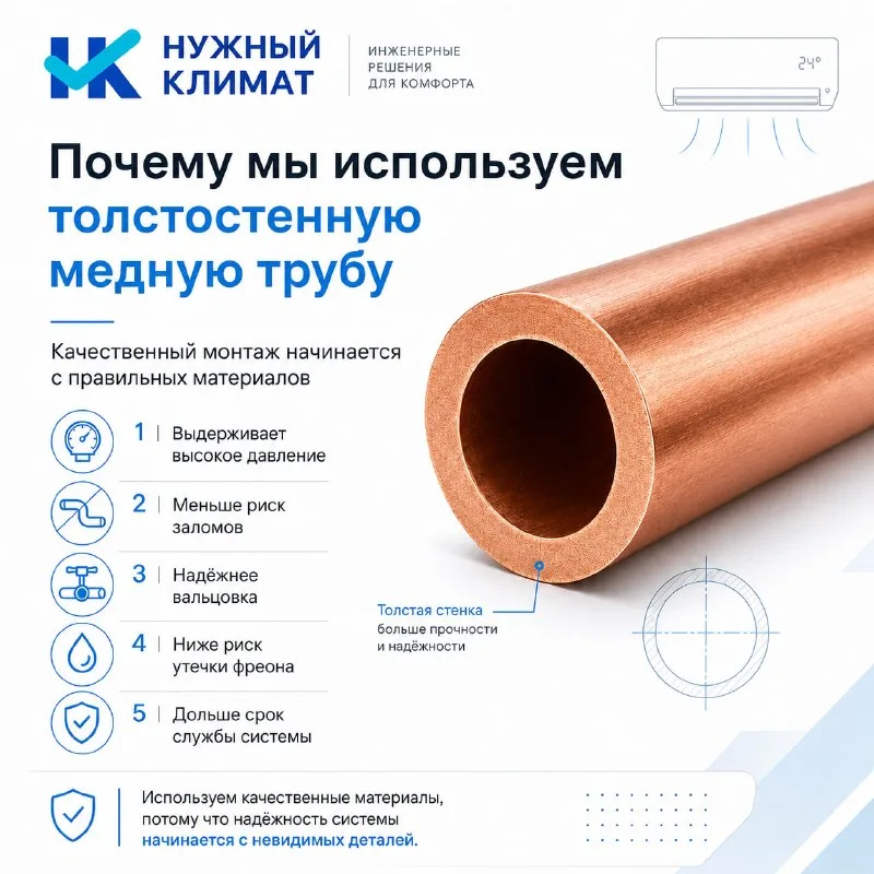 Почему мы используем качественную толстостенную медную трубу