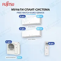 Мульти-сплит система FUJITSU ASYG07KMCC (x3) + ASYG14KMCC (x1) / AOYG30KBTA4