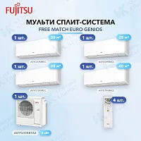 Мульти-сплит система FUJITSU ASYG07KMCC (x1) + ASYG09KMCC (x1) + ASYG12KMCC (x1) + ASYG14KMCC (x1) / AOYG30KBTA4