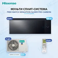 Мульти-сплит система Hisense AS-10UW4RWMQK00G(B) (x4) / AMW4-27U4RJC