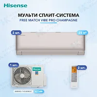 Мульти-сплит система Hisense AMS-09UW4RYCHD00(C) (x2) / AMW2-14U4RGC