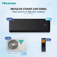 Мульти-сплит система Hisense AMS-18UW4RXPHB00(B) (x2) / AMW5-36U4RQC LP