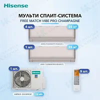 Мульти-сплит система Hisense AMS-09UW4RYCHD00(C) (x4) + AMS-12UW4RWUHD00(C) (x1) / AMW5-36U4RQC