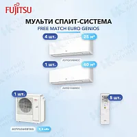 Мульти-сплит система FUJITSU ASYG09KMCC (x4) + ASYG14KMCC (x1) / AOYG36KBTA5