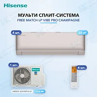 Мульти-сплит система Hisense AMS-09UW4RYCHD00(C) (x4) / AMW5-42U4RTA LP