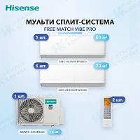 Мульти-сплит система Hisense AMS-18UW4RXPHB00 (x1) + AMS-24UW4RFWHB00 (x1) / AMW5-36U4RQC