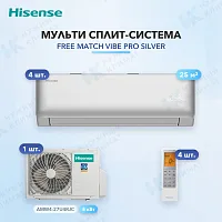 Мульти-сплит система Hisense AMS-09UW4RYCHD00(S) (x4) / AMW4-27U4RJC