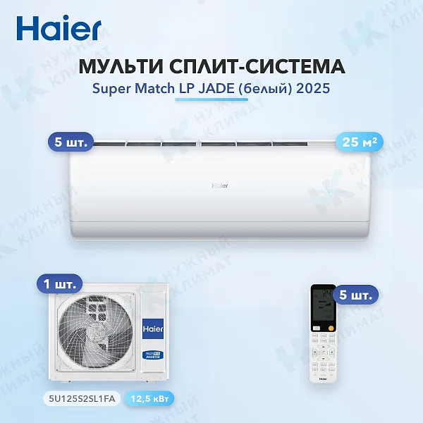 Мульти-сплит система Haier AS25S2SJ3FA-W (x5) / 5U125S2SL1FA