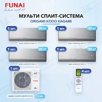 Мульти-сплит система FUNAI RAM-I-KM25HP.W01/S (x1) + RAM-I-KM30HP.W01/S (x1) + RAM-I-KM35HP.W01/S (x1) + RAM-I-KM50HP.W01/S (x1) / RAM-I-5OK120HP.01/U