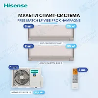 Мульти-сплит система Hisense AMS-09UW4RYCHD00(C) (x3) + AMS-12UW4RWUHD00(C) (x2) / AMW5-42U4RTA LP