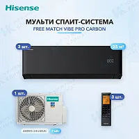 Мульти-сплит система Hisense AMS-12UW4RWUHB00(B) (x3) / AMW3-24U4RJC