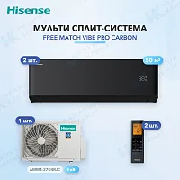 Мульти-сплит система Hisense AMS-18UW4RXPHB00(B) (x2) / AMW4-27U4RJC