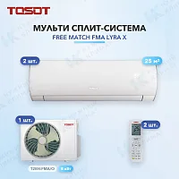 Мульти-сплит система Tosot T09H-SLyWA/I (x2) / T28H-FMA/O