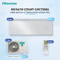 Мульти-сплит система Hisense AS-13UW4RWMQK00G (x2) / AMW3-18U4RJC LP