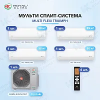Мульти-сплит система Royal Clima RCI-TMN07HN (x1) + RCI-TMH09HN (x1) + RCI-TMN12HN (x1) + RCI-TM18HN (x1) / 5RMH-42HN/OUT