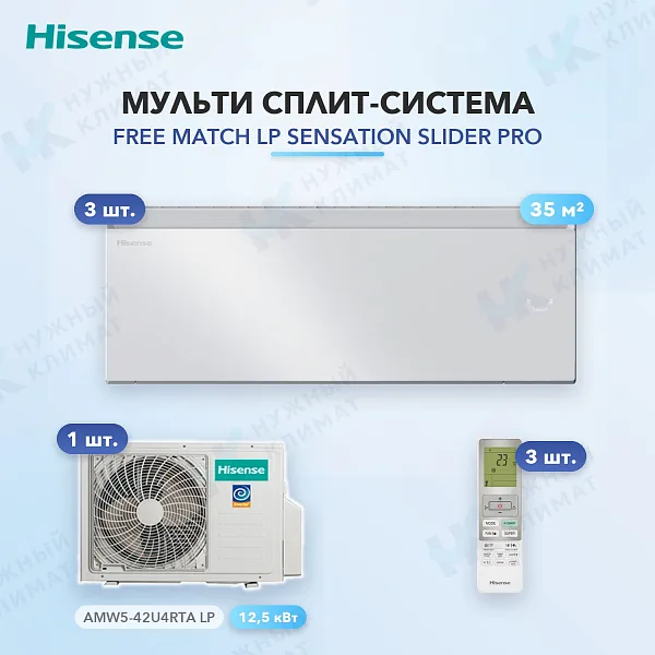 Мульти-сплит система Hisense AS-13UW4RWMQK00G (x3) / AMW5-42U4RTA LP