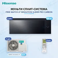 Мульти-сплит система Hisense AS-10UW4RWMQK00G(B) (x2) / AMW3-24U4RJC LP