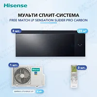 Мульти-сплит система Hisense AS-10UW4RWMQK00G(B) (x3) / AMW4-27U4RJC LP