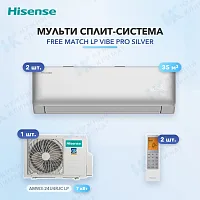 Мульти-сплит система Hisense AMS-12UW4RWUHD00(S) (x2) / AMW3-24U4RJC LP